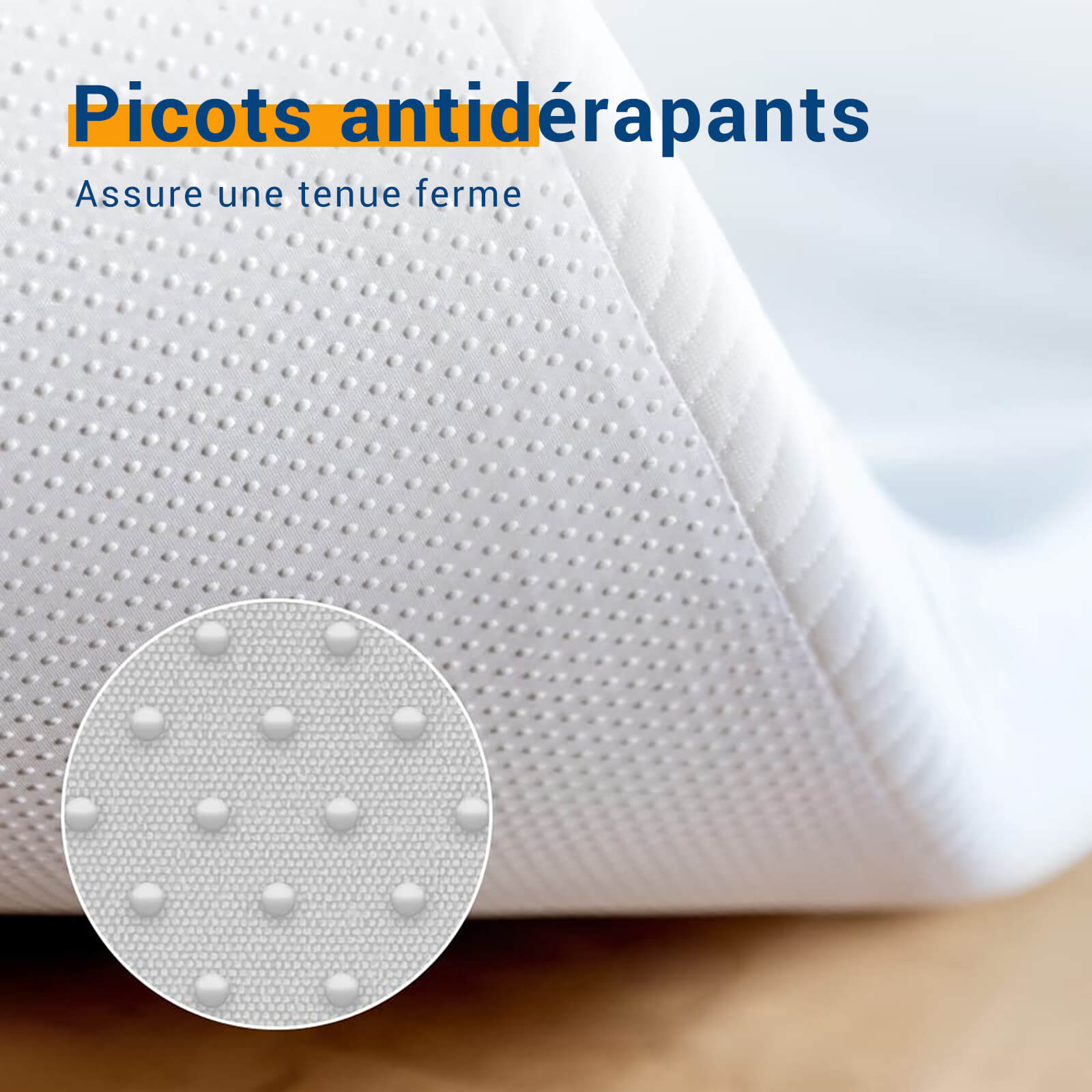 Suprmat Surmatelas Hauteur 7,5 cm Niveau de Fermeté H2/H3 Matelas en Mousse à Mémoire de Forme, Housse Lavable