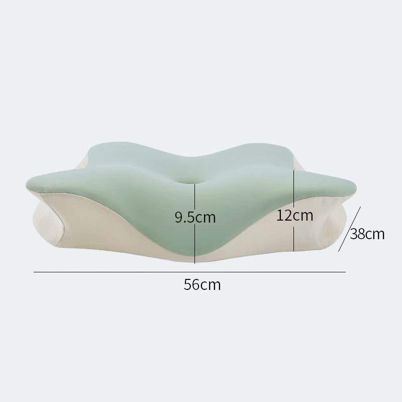 Suprmat Butterfly-shaped memory foam pillow in green