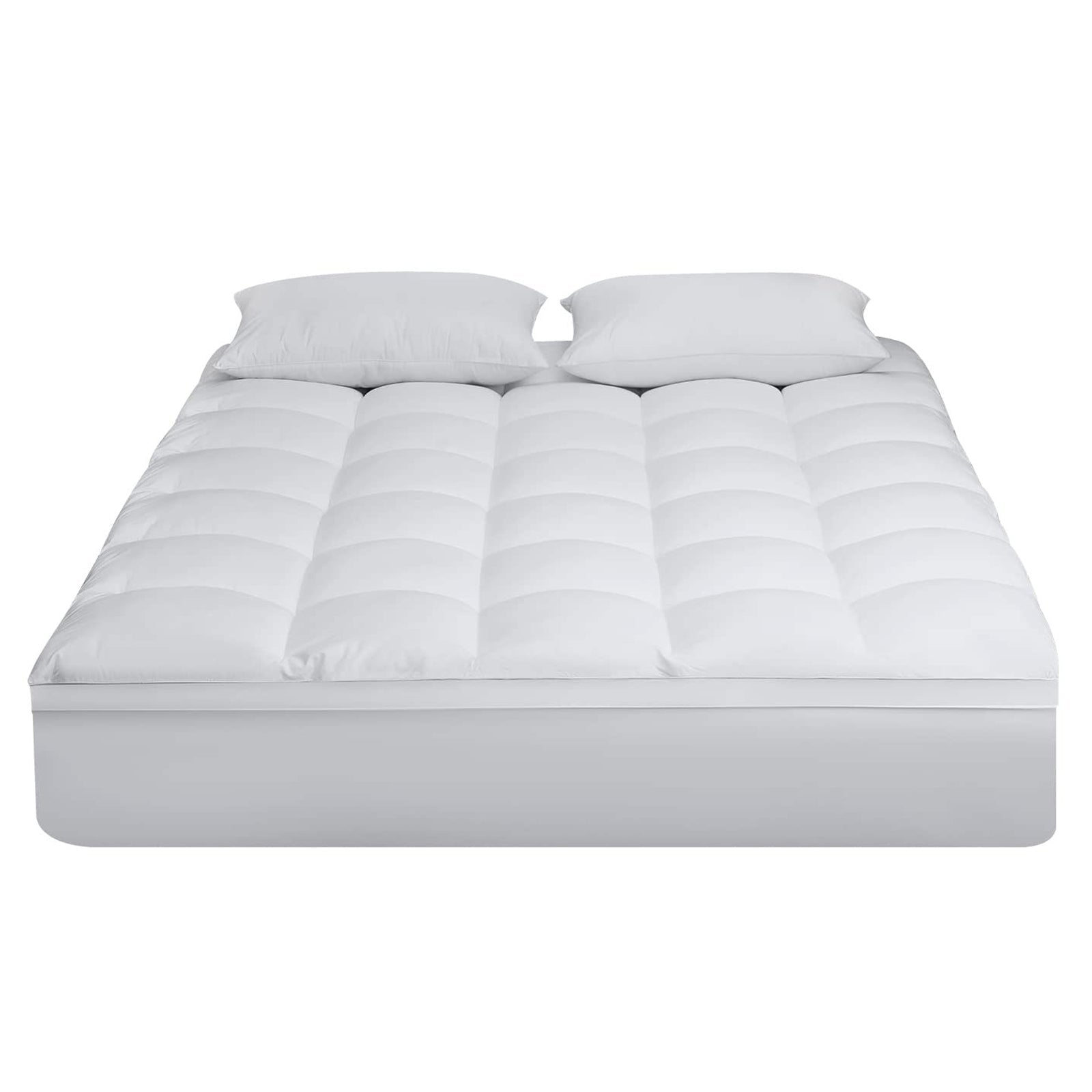 Housse de surmatelas rafraîchissante, surmatelas, dessus d'oreiller avec rembourrage alternatif en duvet, blanc