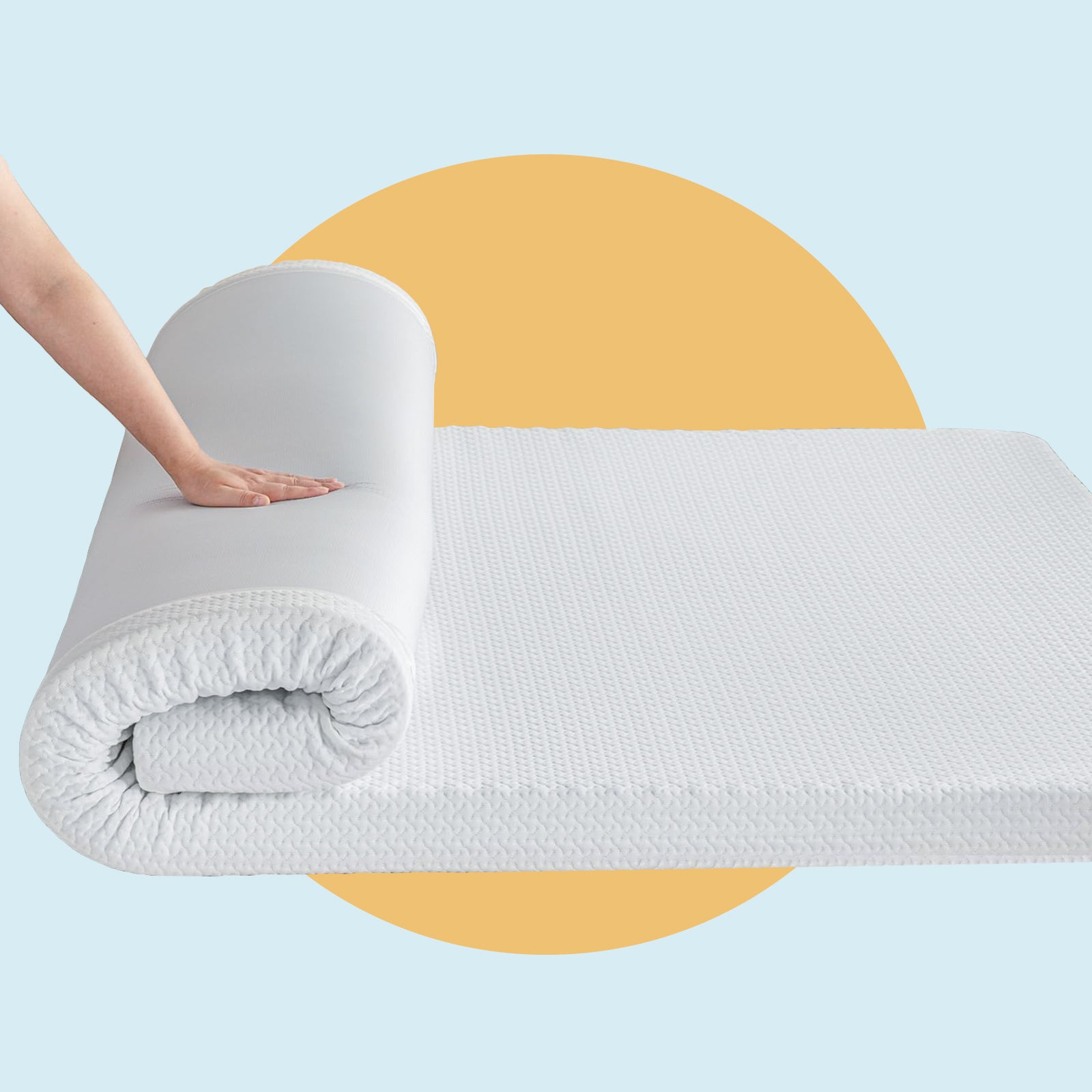 Suprmat Surmatelas Hauteur 7,5 cm Niveau de Fermeté H2/H3 Matelas en Mousse à Mémoire de Forme, Housse Lavable